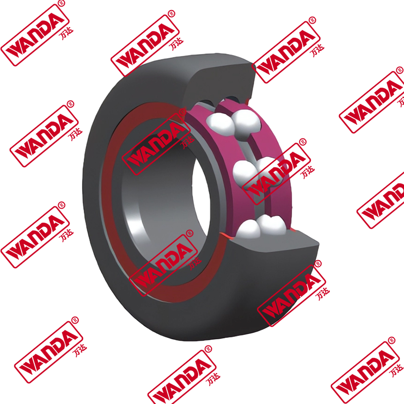 MGxxB7-x Rollóirí droichead forklift trucail liathróid sraithe dúbailte le aghaidheanna deiridh beveled agus stuanna seachtracha
